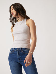 Women's Water Tower Tank Top in Oat Melange - BROOKLYN INDUSTRIES