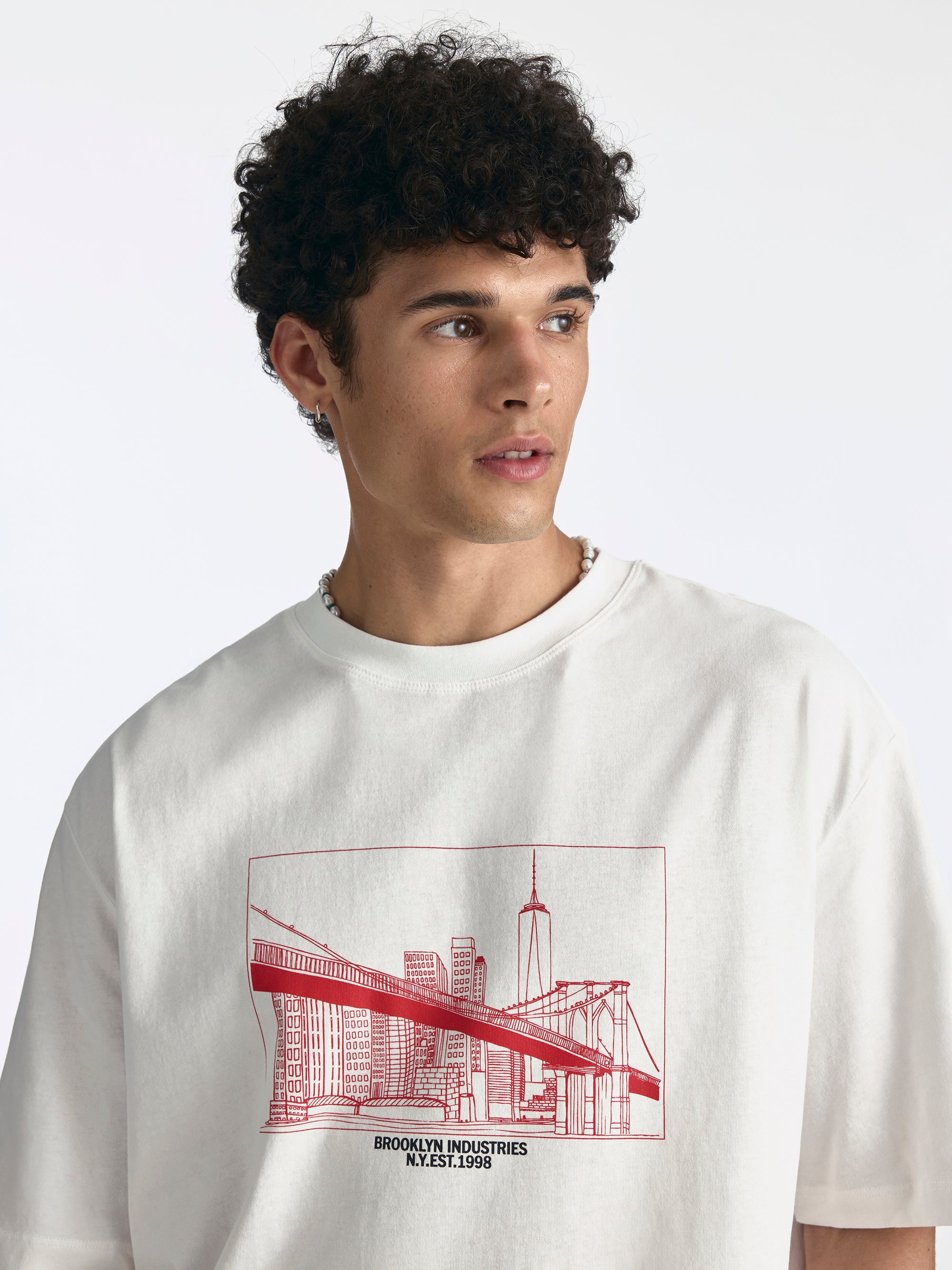 Men's Brooklyn Bridge T-Shirt in White - BROOKLYN INDUSTRIES