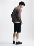 Men's Long Sleeve Plaid Shirt in Black Check - BROOKLYN INDUSTRIES