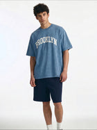 Men's Oversized Brooklyn T-Shirt in Blue Heaven - BROOKLYN INDUSTRIES