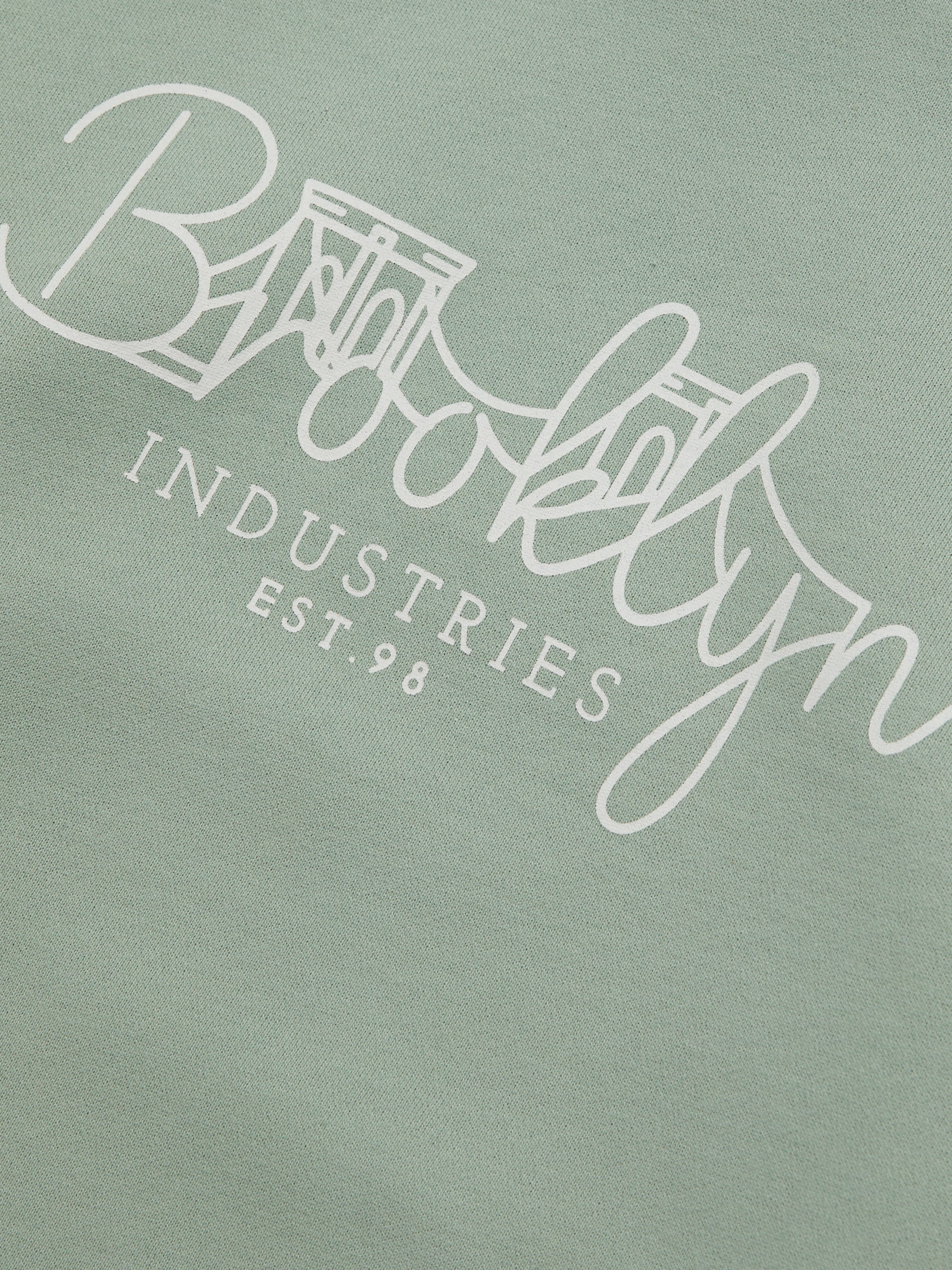 Women's Brooklyn Bridge Sweatshirt in Green Milieu - BROOKLYN INDUSTRIES