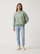 Women's Brooklyn Bridge Sweatshirt in Green Milieu - BROOKLYN INDUSTRIES