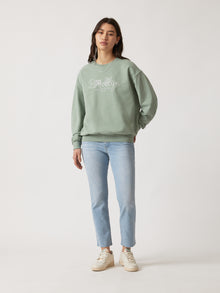 Women's Brooklyn Bridge Sweatshirt in Green Milieu - BROOKLYN INDUSTRIES