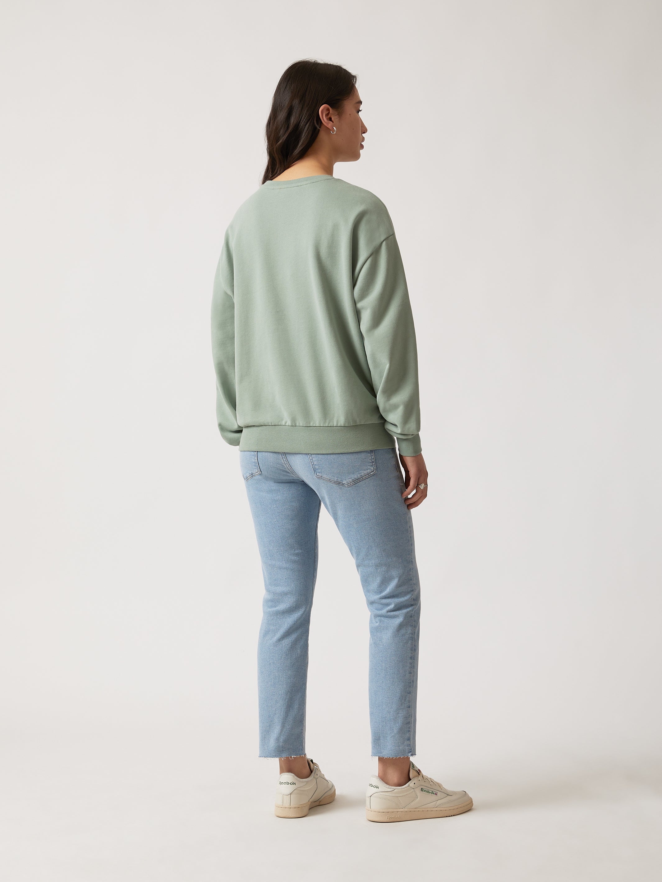 Women's Brooklyn Bridge Sweatshirt in Green Milieu - BROOKLYN INDUSTRIES