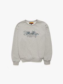 Women's Brooklyn Bridge Sweatshirt in Grey Melange - BROOKLYN INDUSTRIES