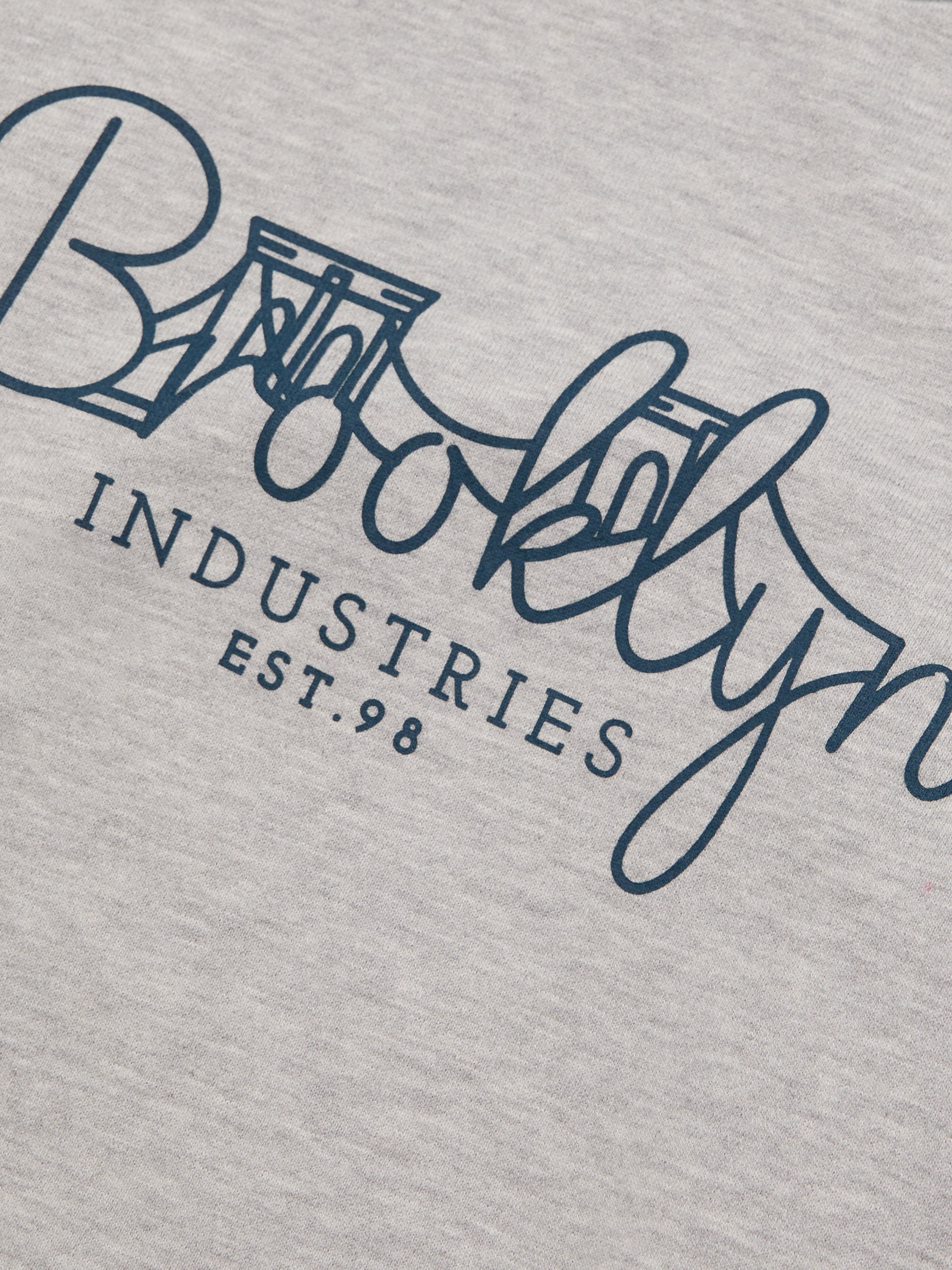 Women's Brooklyn Bridge Sweatshirt in Grey Melange - BROOKLYN INDUSTRIES