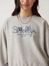 Women's Brooklyn Bridge Sweatshirt in Grey Melange - BROOKLYN INDUSTRIES