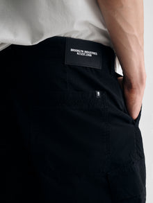 Men's Graham Cargo Shorts in Black Colored Ripstop - BROOKLYN INDUSTRIES
