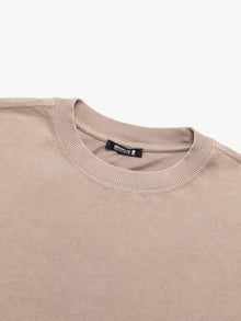 Women's York Oversized Cropped Tee In Sand - BROOKLYN INDUSTRIES