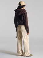 Women's Zip Up Sweatshirt In Coffee Bean - BROOKLYN INDUSTRIES