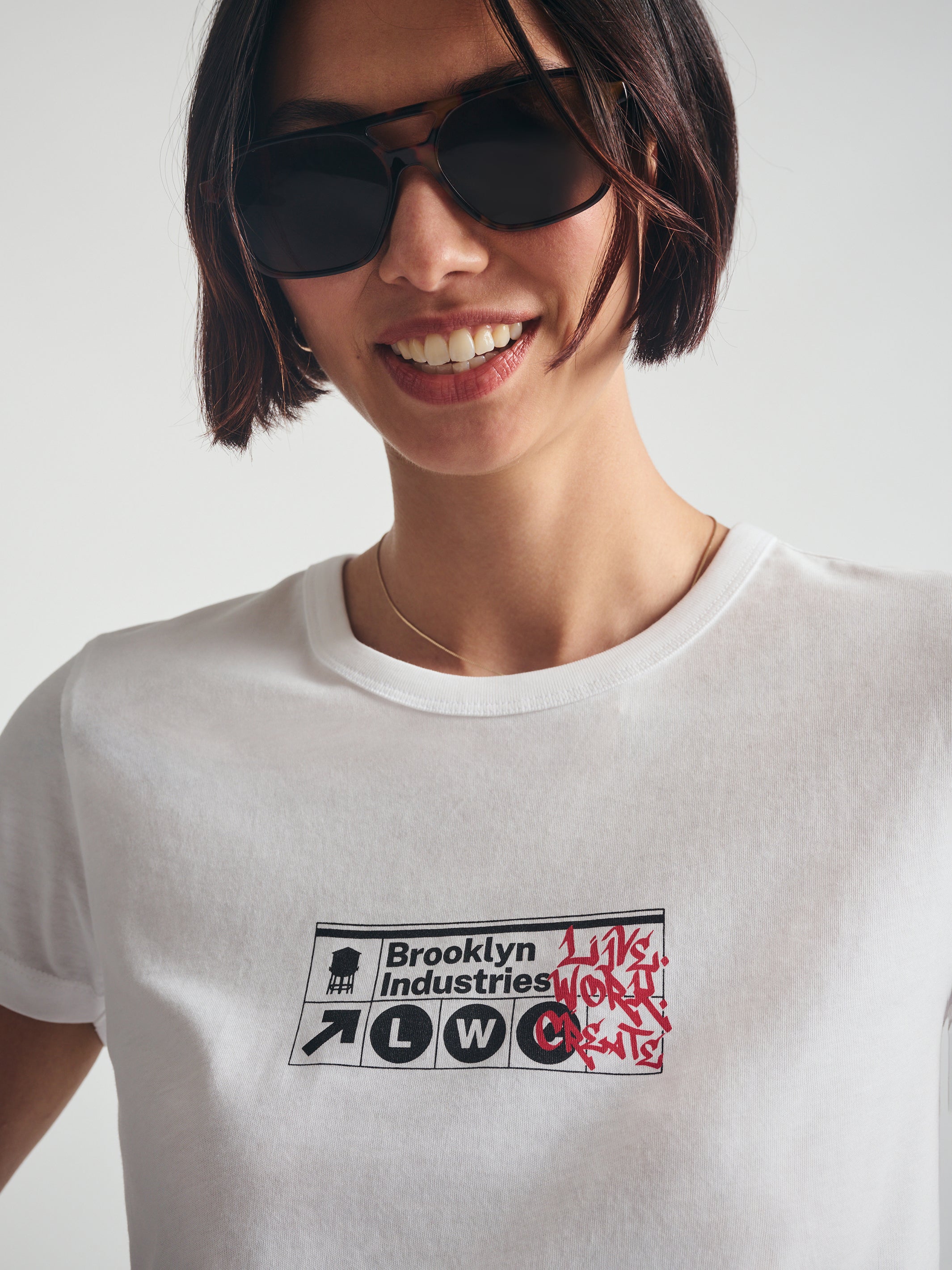 Women's Brooklyn Subway T-Shirt in White - BROOKLYN INDUSTRIES