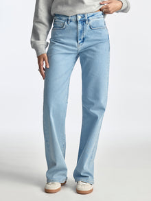 Park High Rise Wide Leg Jeans in Bleached Denim - BROOKLYN INDUSTRIES