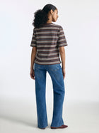 Women's Striped T-Shirt in Chocolate Martini Stripe - BROOKLYN INDUSTRIES