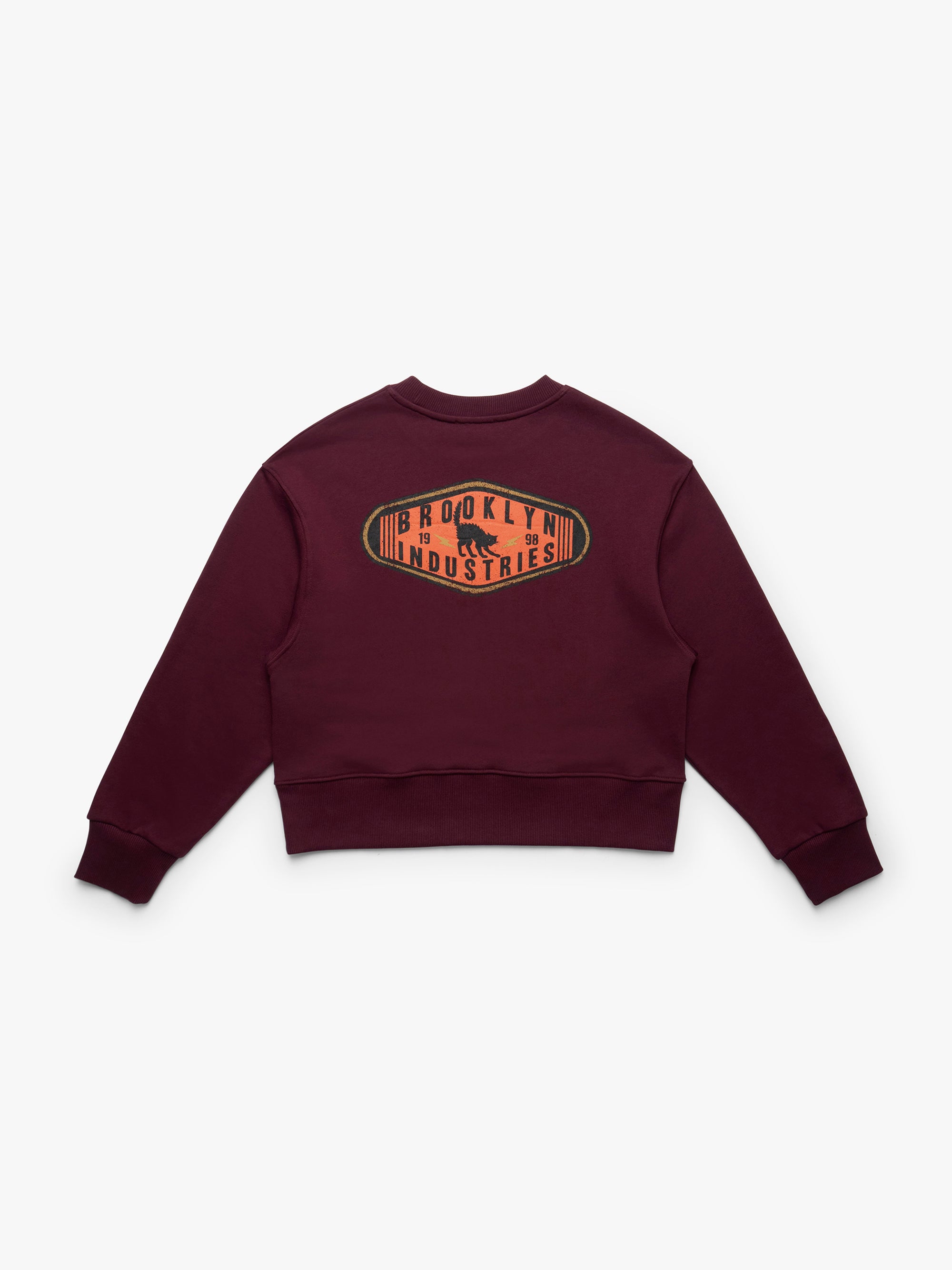 Women's Brooklyn Cat Sweatshirt in Windsor Wine - BROOKLYN INDUSTRIES