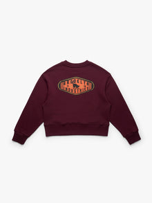 Women's Brooklyn Cat Sweatshirt in Windsor Wine - BROOKLYN INDUSTRIES