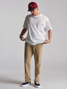 Men's Short Sleeve Pocket T-Shirt In White - BROOKLYN INDUSTRIES