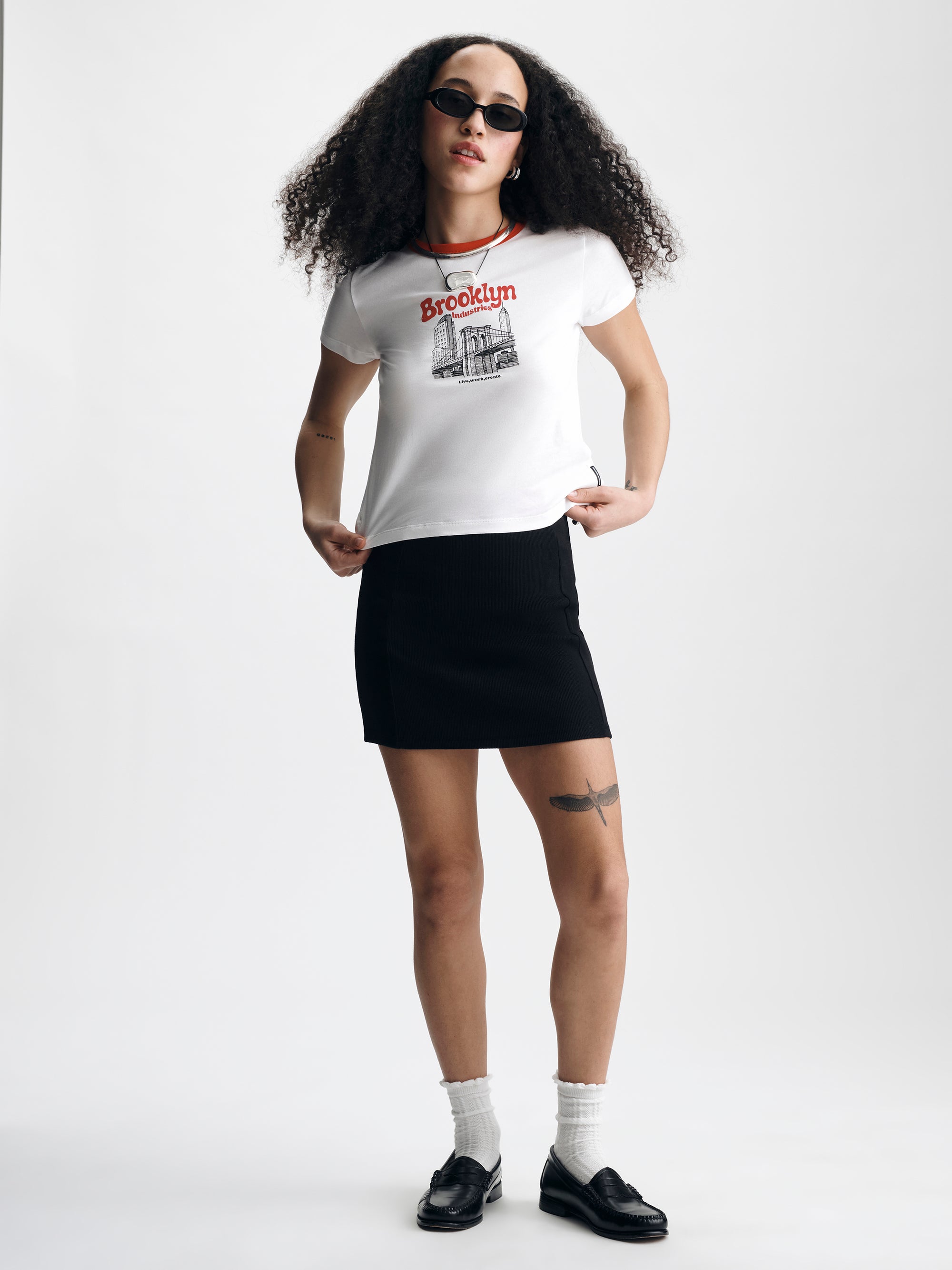 Women's Brooklyn Bridge T-Shirt in White - BROOKLYN INDUSTRIES
