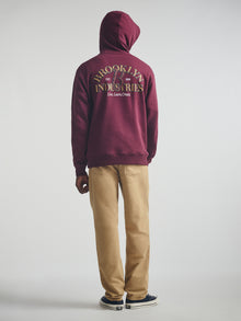 Men's Live Work Create Sweatshirt In Windsor Wine - BROOKLYN INDUSTRIES