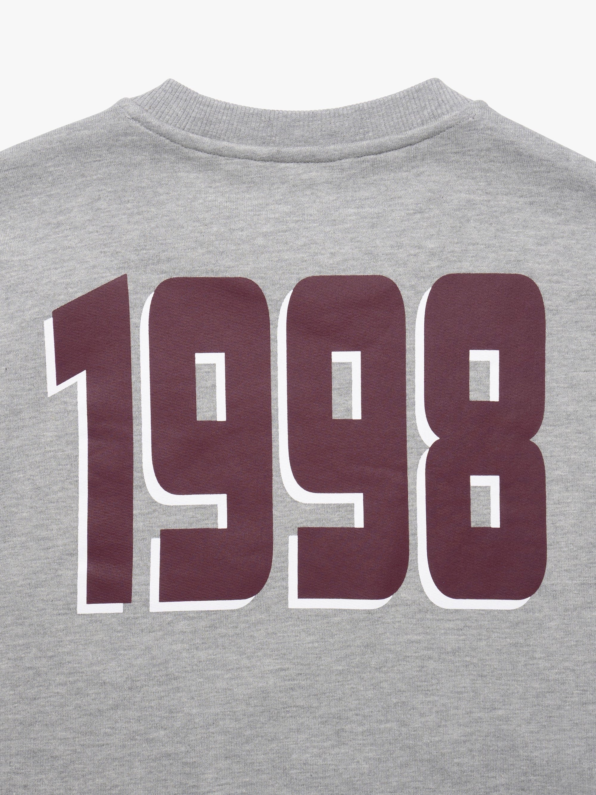 Men's 1998 Sweatshirt in Mid Grey Melange - BROOKLYN INDUSTRIES