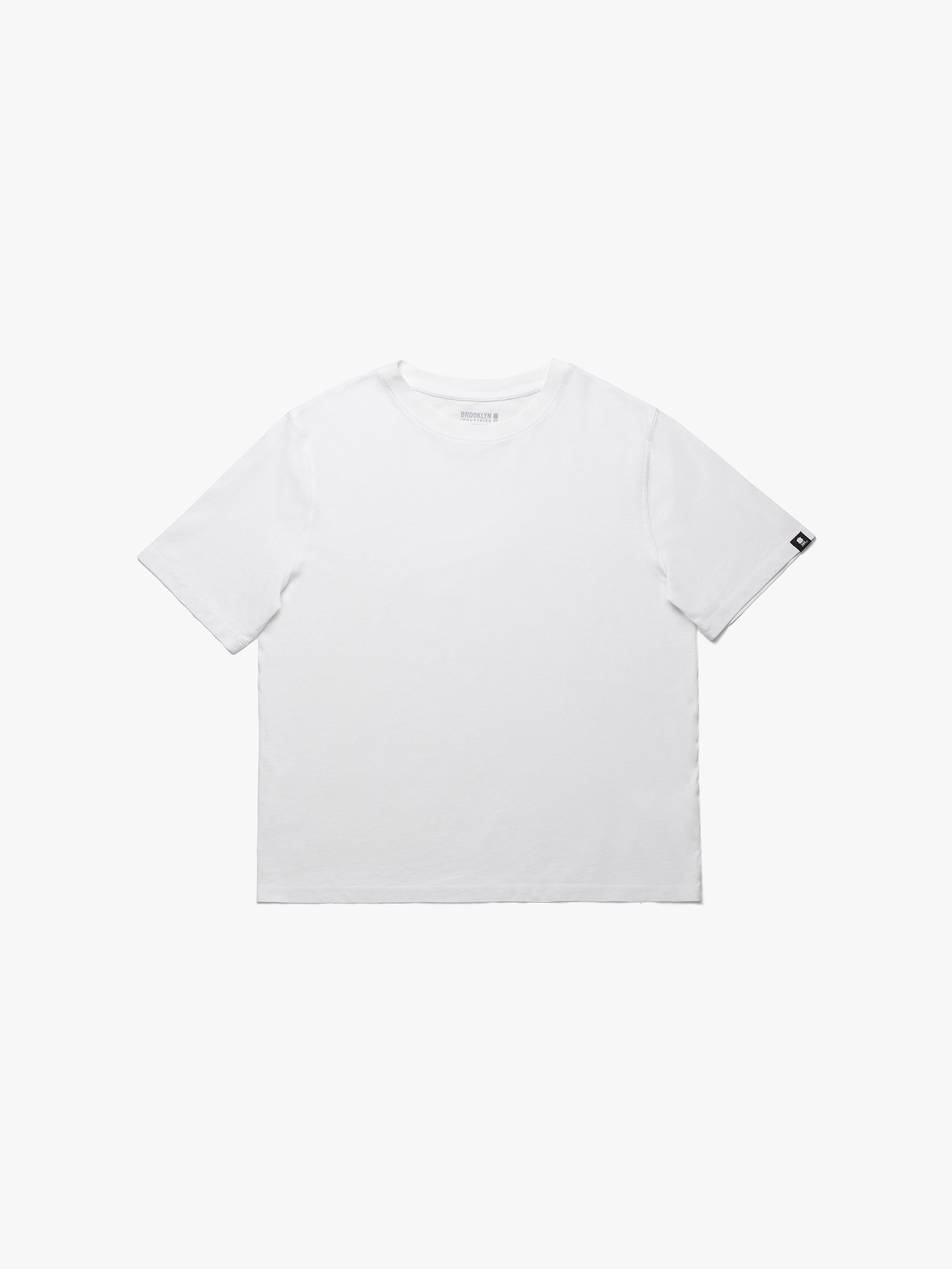 Women's Nassau Crew Neck T-Shirt in White - BROOKLYN INDUSTRIES