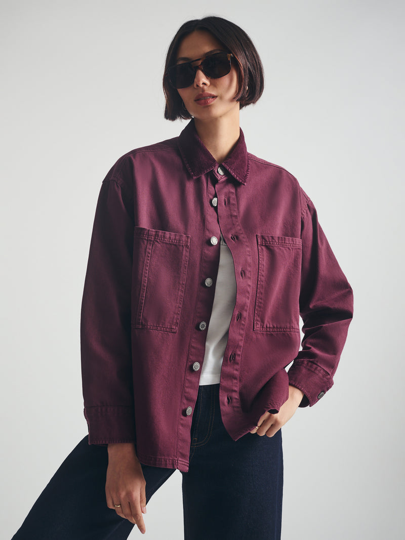 Women's Overshirt in Windsor Wine