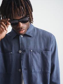 Men's Shacket in Blueberry - BROOKLYN INDUSTRIES