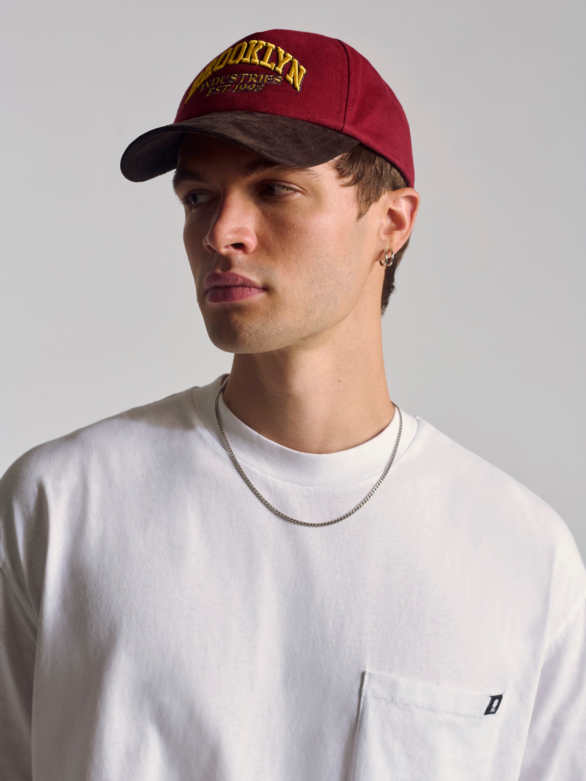 BKI Logo Cap in Bordeaux - BROOKLYN INDUSTRIES