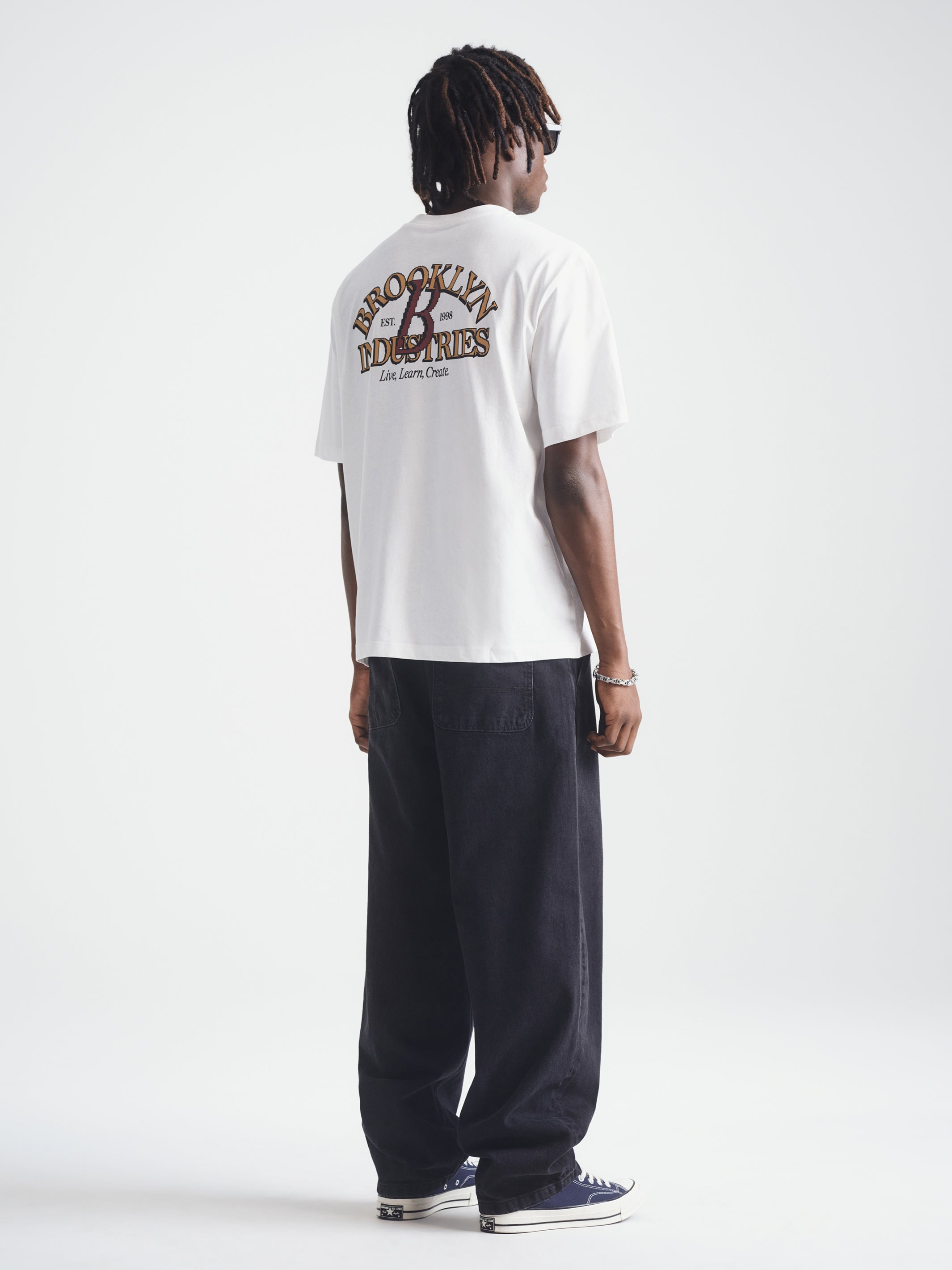 Men's Brooklyn Live Learn Create T-Shirt in Antique White