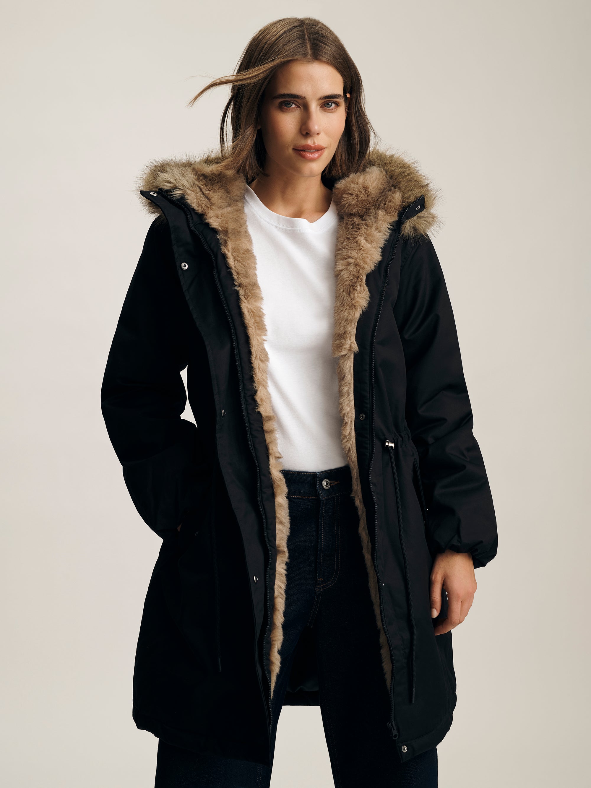 Women's Hooded Parka in Black - BROOKLYN INDUSTRIES