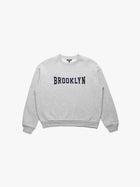 Women's Campus Crew Neck Sweatshirt In Light Grey Melange - BROOKLYN INDUSTRIES