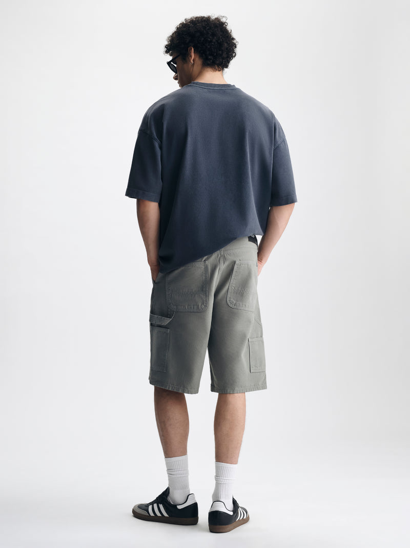 Men's Williamsburg Carpenter Shorts in Basil Green Colored Canvas - BROOKLYN INDUSTRIES