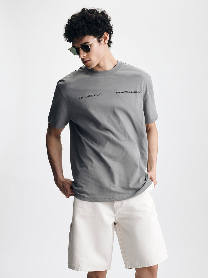 Men's Water Tower T-Shirt in Silent Storm - BROOKLYN INDUSTRIES