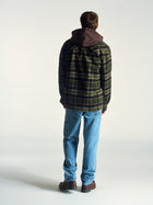 Men's Overshirt In Kombu Green Check - BROOKLYN INDUSTRIES