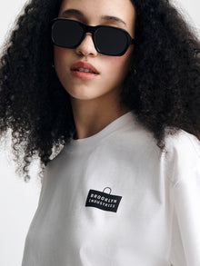 Women's City Rhythm T-Shirt in White - BROOKLYN INDUSTRIES
