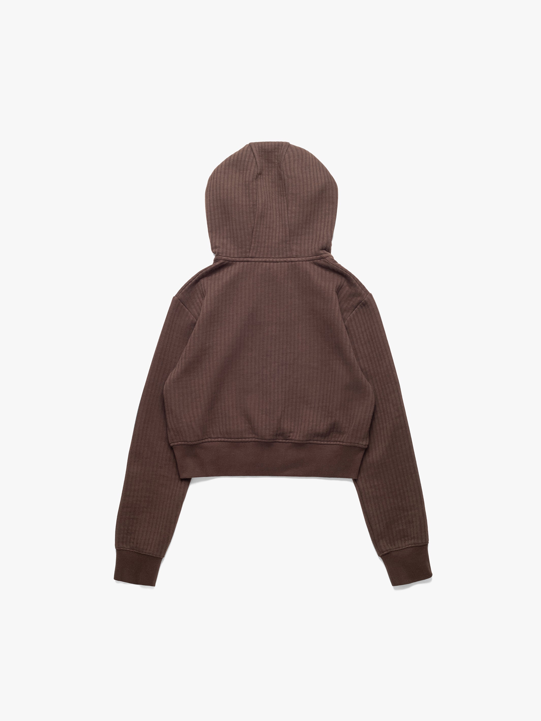 Women's Zip Up Sweatshirt In Coffee Bean - BROOKLYN INDUSTRIES