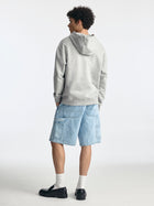 Men's Logo Zip-Up Hoodie in Light Grey Melange - BROOKLYN INDUSTRIES