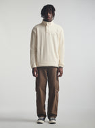 Men's Brooklyn Half Buttoned Sweatshirt in Turtledove - BROOKLYN INDUSTRIES