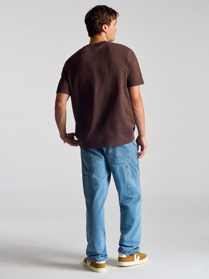 Men's City Printed T-Shirt In Coffee Bean - BROOKLYN INDUSTRIES