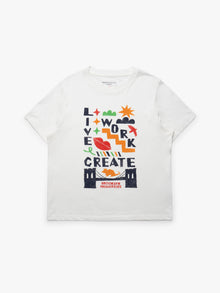 Women's Brooklyn Live Work Create T-Shirt in Antique White