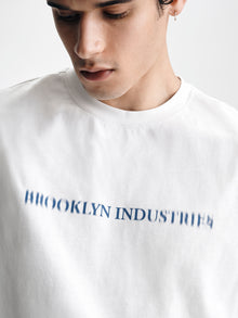 Men's Live Work Create T-Shirt in White Onyx - BROOKLYN INDUSTRIES