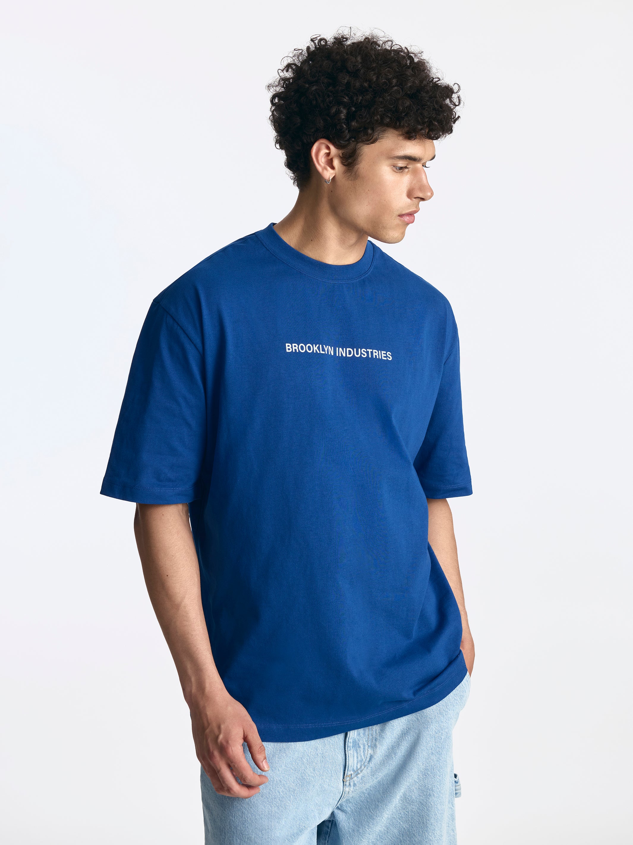 Men's Brooklyn Roots T-Shirt in Navy Peony - BROOKLYN INDUSTRIES