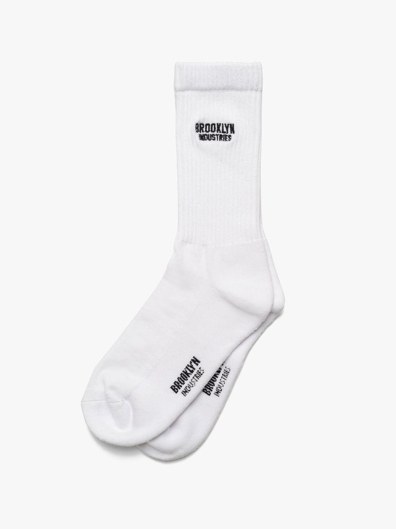 Men's Socket Socks in White - BROOKLYN INDUSTRIES