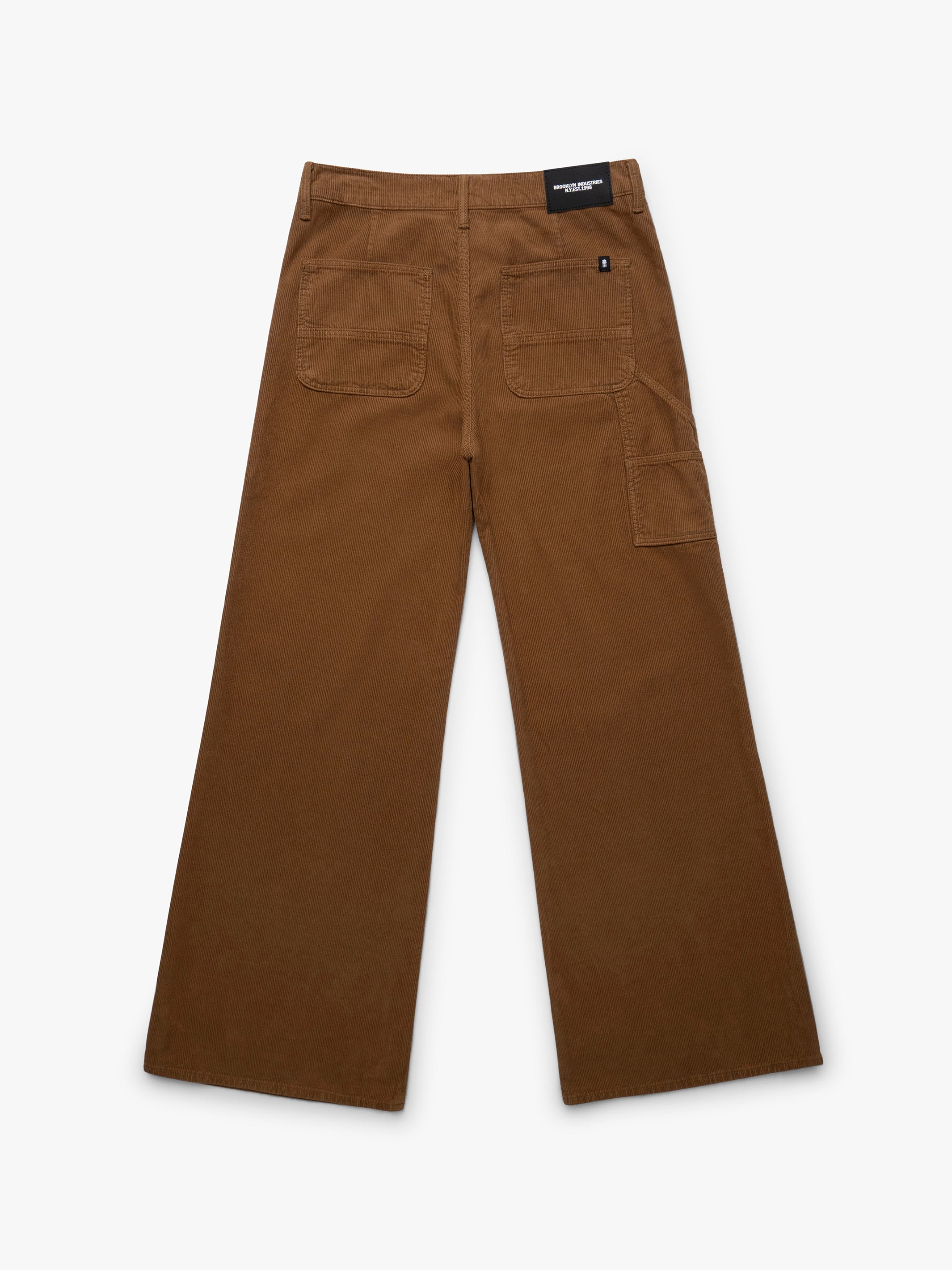 Women's Carpenter Pants in Light Brown Cord