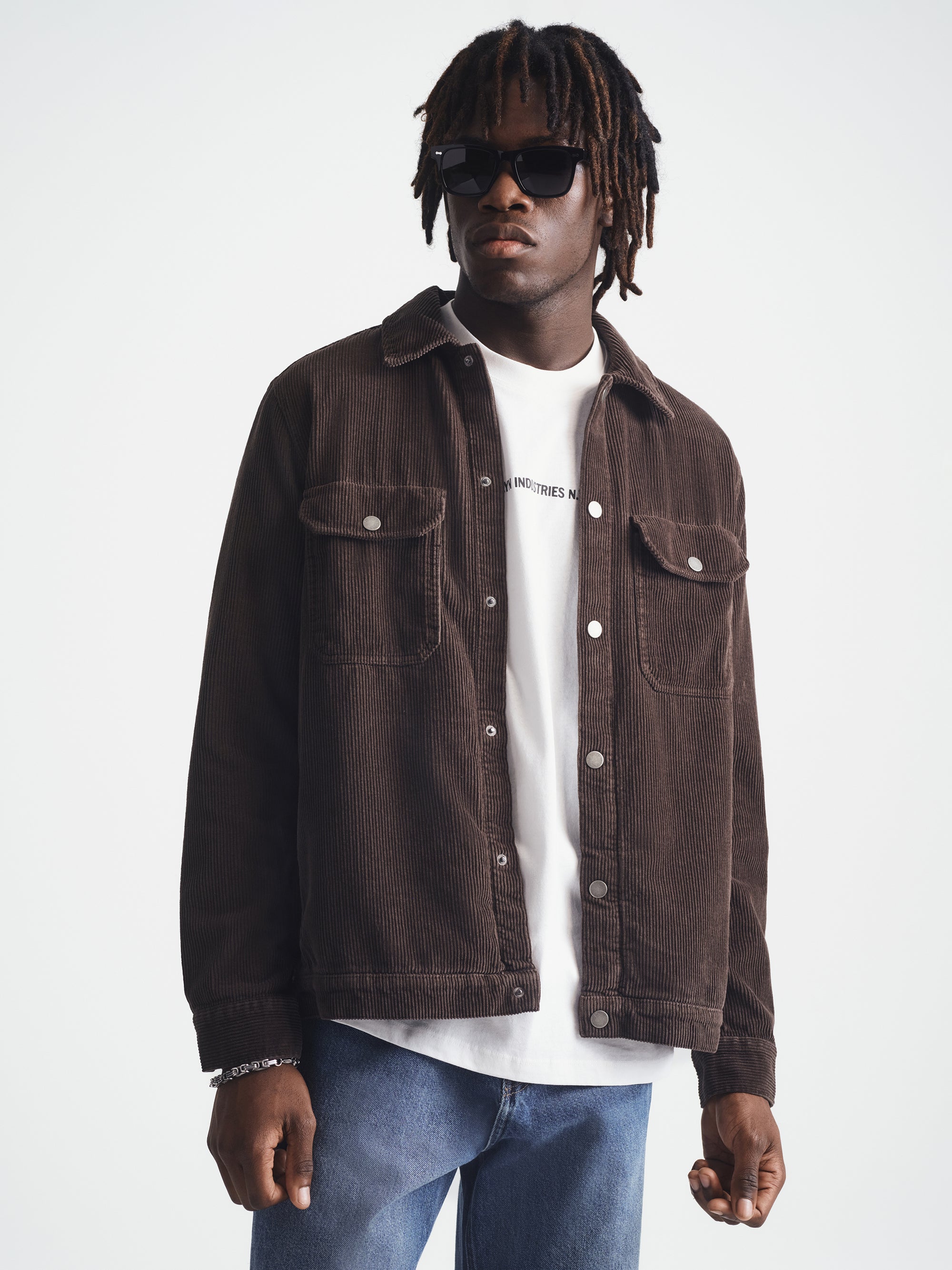 Men's Corduroy Overshirt in After Dark