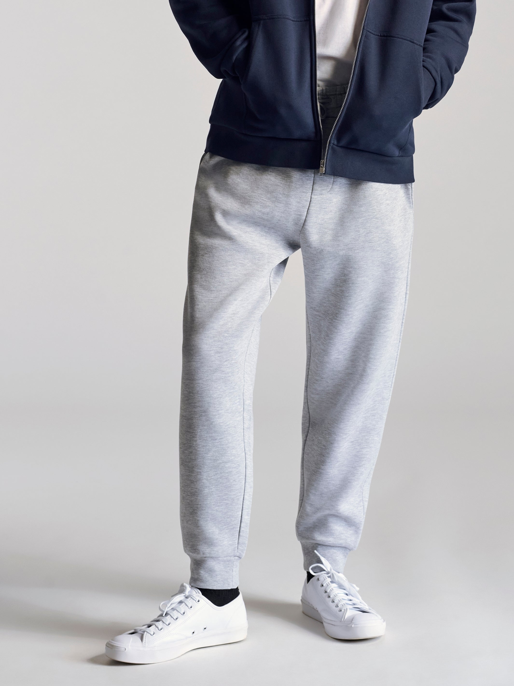 Men's Sweatpants In Grey Melange - BROOKLYN INDUSTRIES