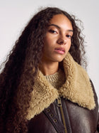 Women's Furry Coat In Toffee - BROOKLYN INDUSTRIES