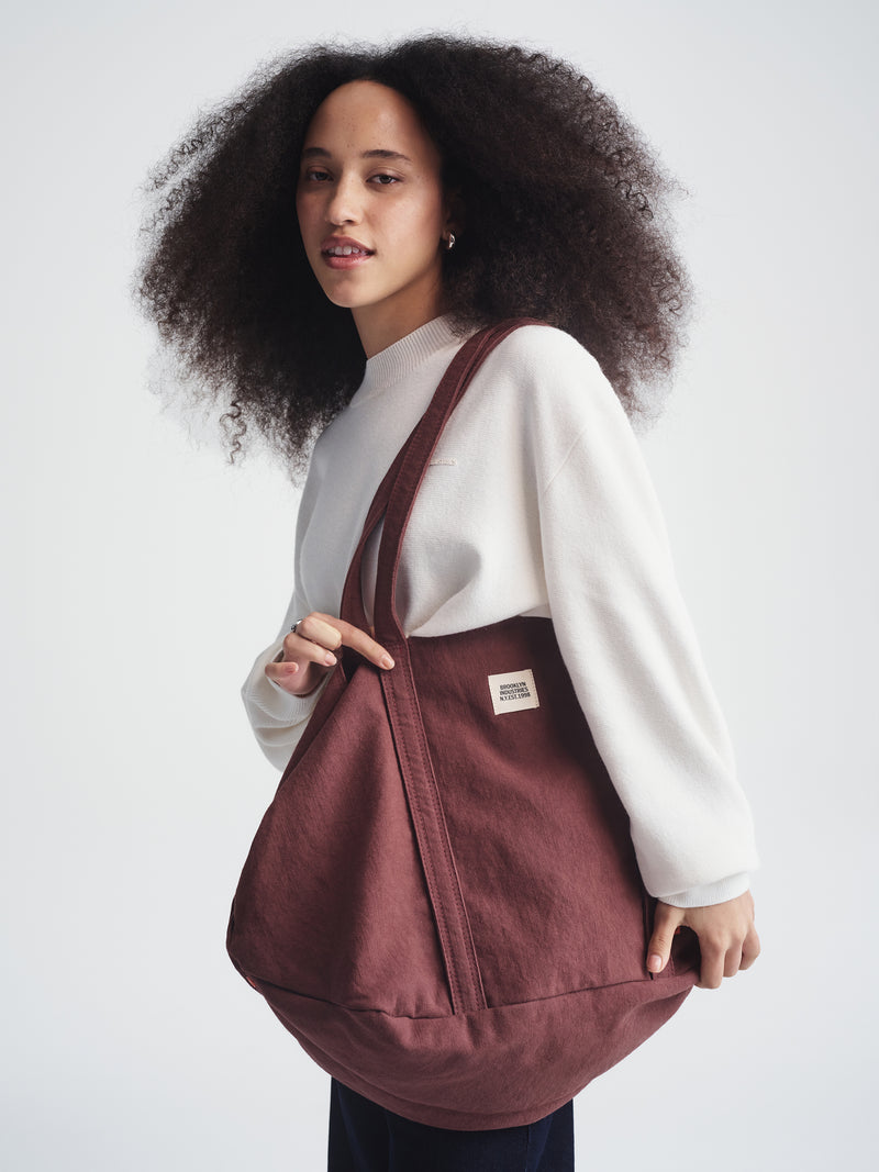 Brooklyn Shopper Tote Bag in Brown
