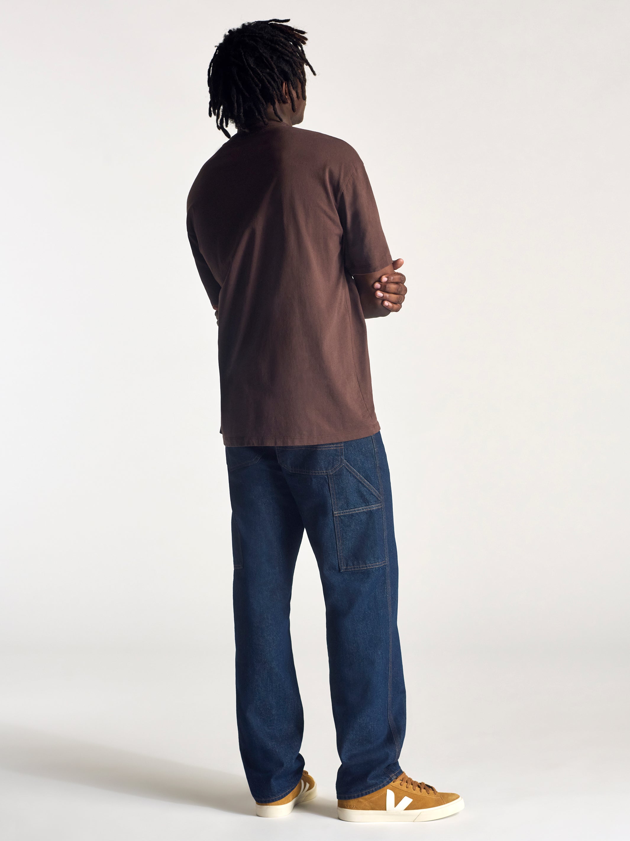 Men's Central Loose Carpenter Pants in Rinse Denim - BROOKLYN INDUSTRIES