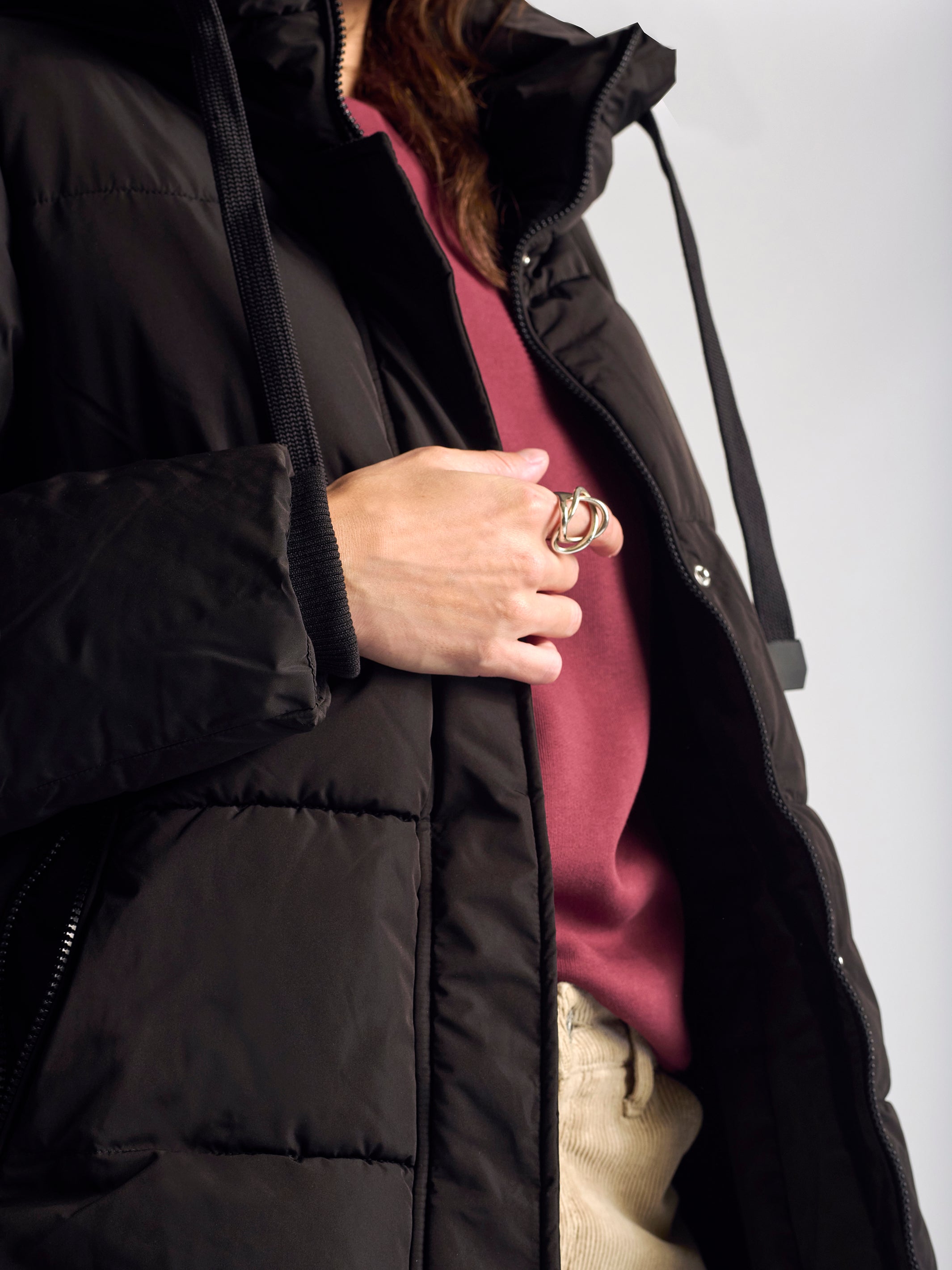 Women's Hooded Parka In Black - BROOKLYN INDUSTRIES