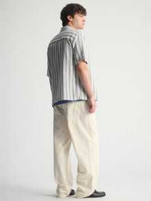 Men's Brooklyn Striped Short Sleeve Shirt In Turtledove - BROOKLYN INDUSTRIES